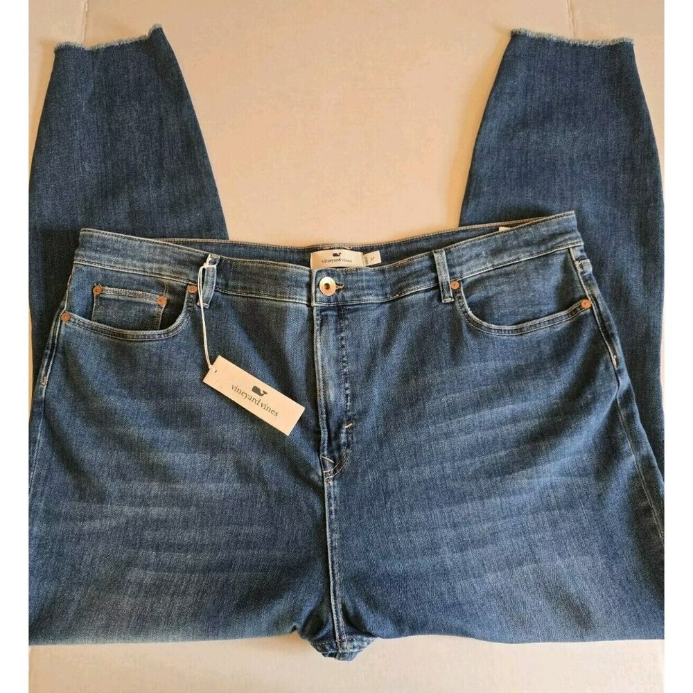 NWT Vineyard Vines‎ Jamie High Rise Ankle Light Wash Jeans Size 37 $178